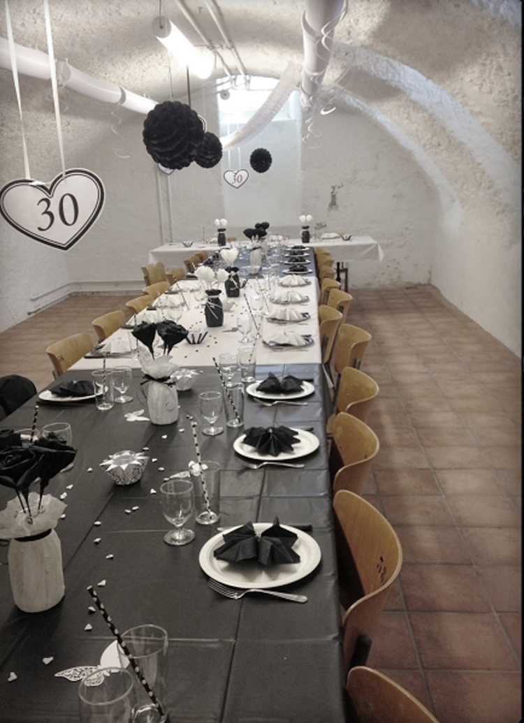 • diy • Black and white Partydeko • zum 30 Geburtstag