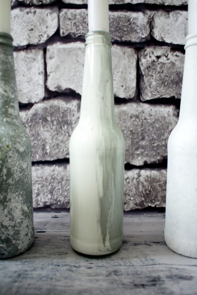 • DIY • Alte Glasflaschen als Kerzenständer • oder von aussen anmalen