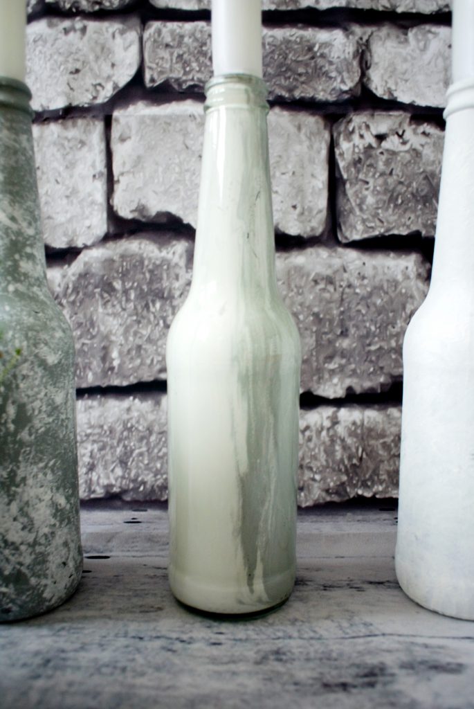 • DIY • Alte Glasflaschen als Kerzenständer • oder von aussen anmalen