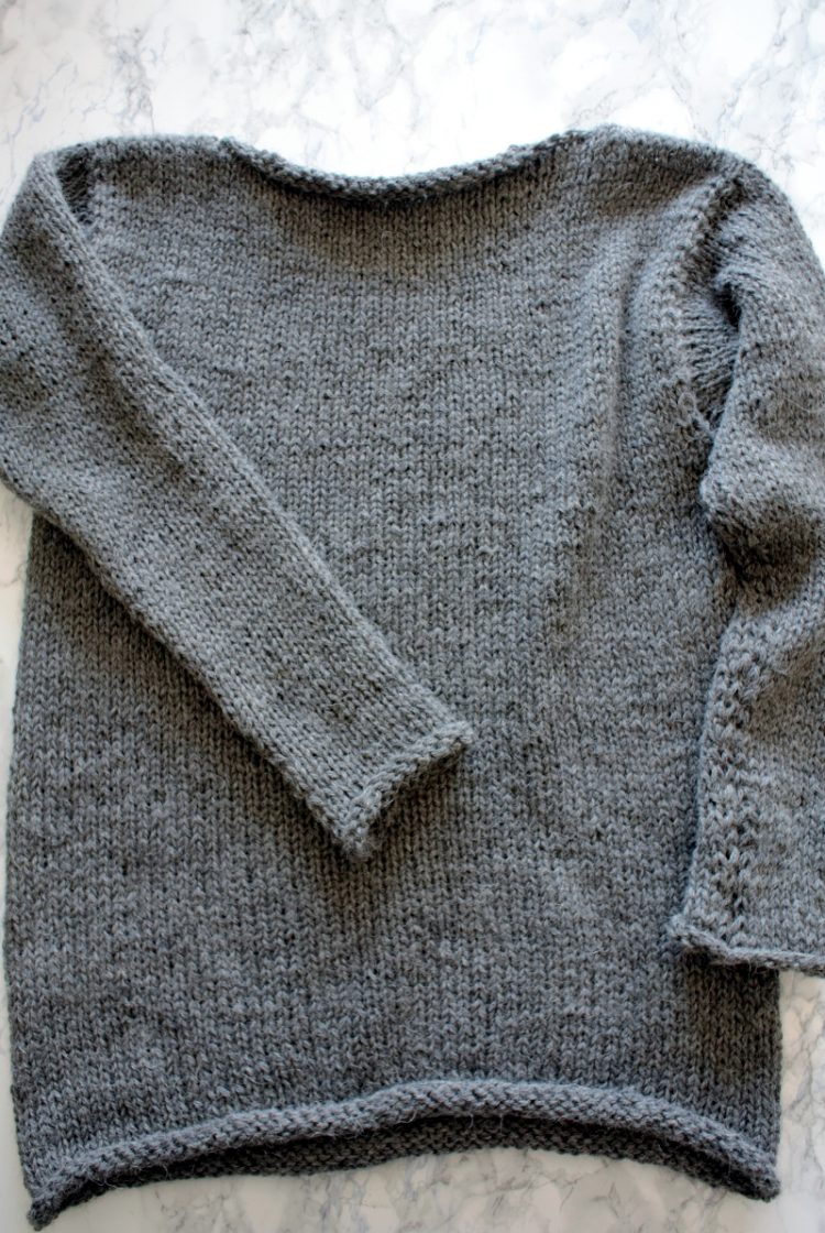 • Wolle & Garn • einfacher Langarmpullover aus Alpakawolle stricken • ein wunderbares Stück