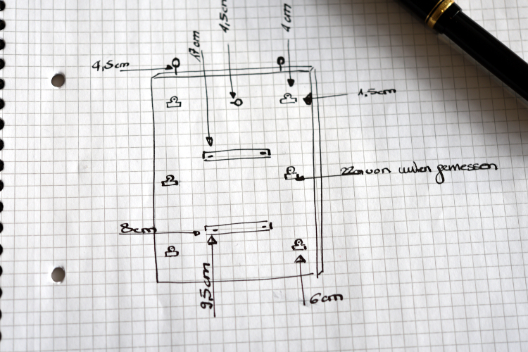 •diy • Einkaufszettel • Halter aus Holz selber machen • Skizze