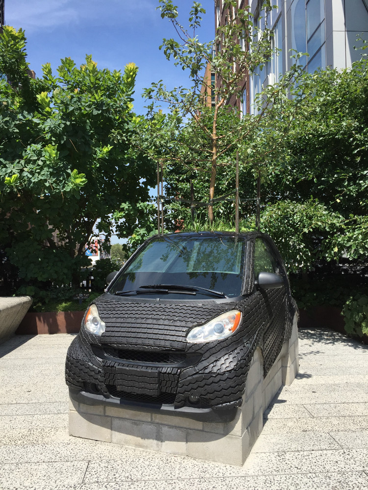 Unterwegs mit dem Auto - Smart auf der High Line in New York